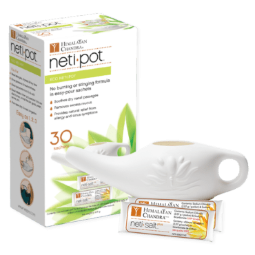 Eco Neti Pot With 30 Neti Salt Sachets - Himalayan Chandra Neti Pot